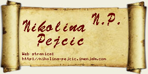 Nikolina Pejčić vizit kartica